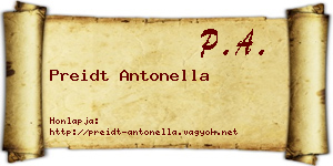 Preidt Antonella névjegykártya